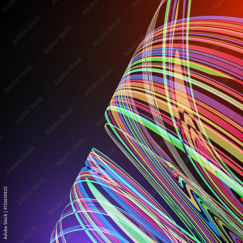 Aufkleber techno geometric vector curve modern science abstract background
