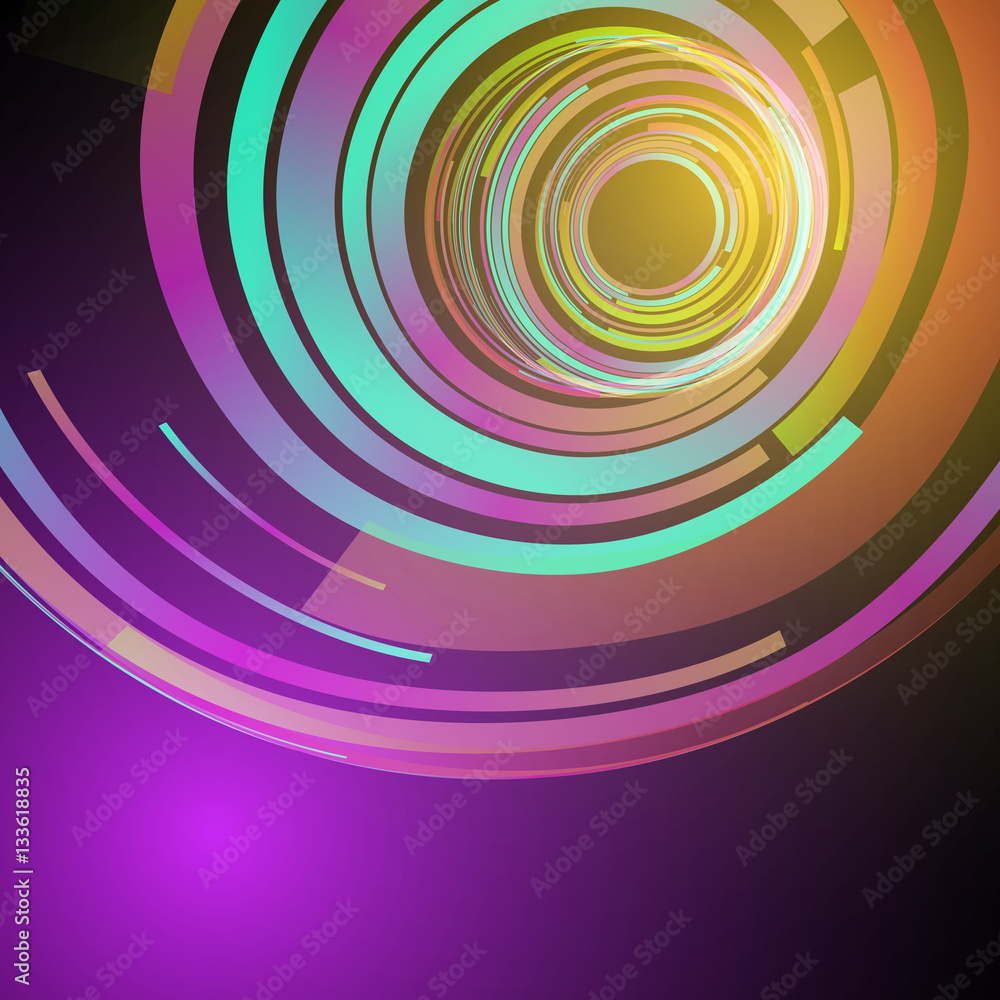 Aufkleber techno geometric vector curve modern science abstract background