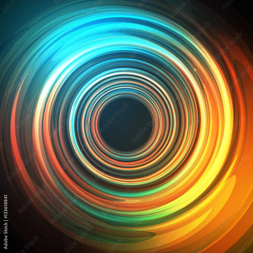 Poster techno geometric vector curve modern science abstract background