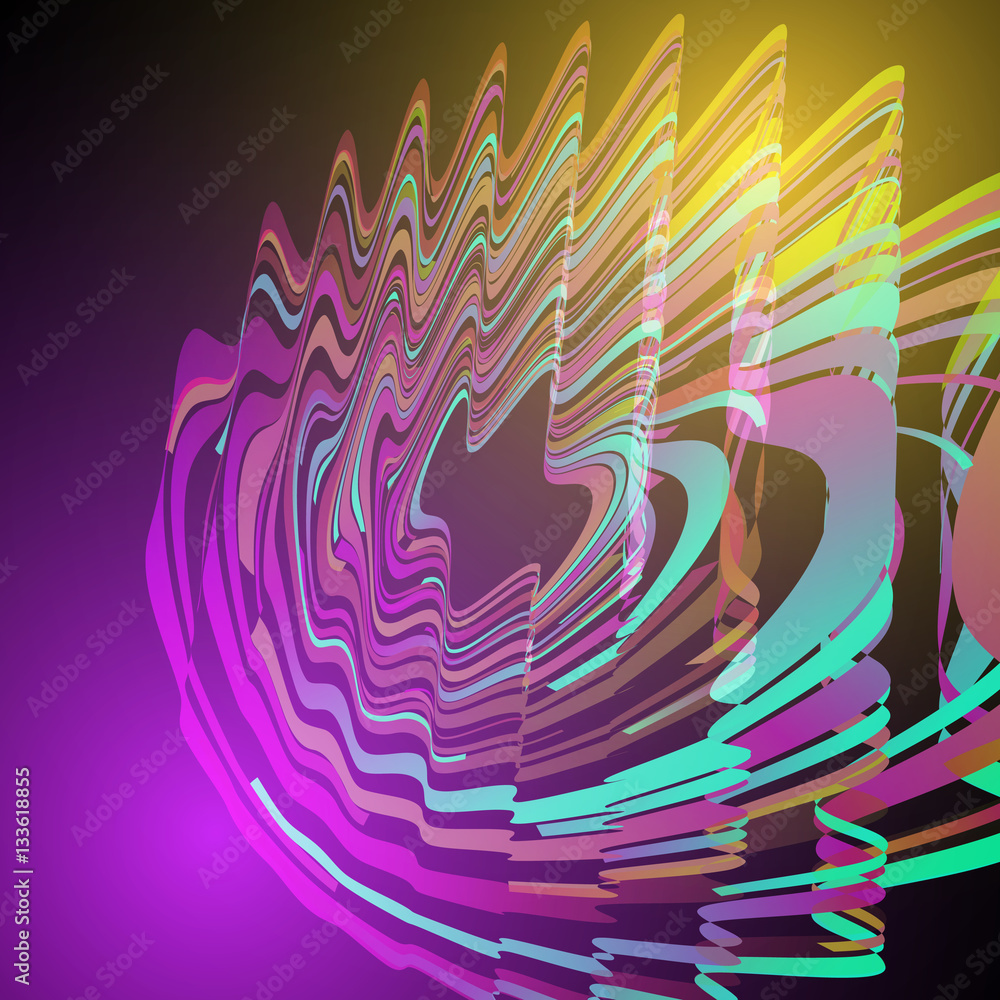 Poster techno geometric vector curve modern science abstract background