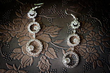 Beautiful wedding jewellery earings detail