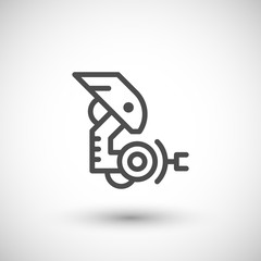 Robotic arm line icon