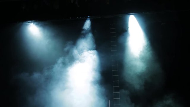 Concert smoke on the stage during the performance. Theatrical special effects