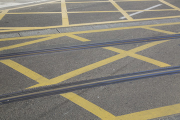 Tram Track on Street in Saragossa