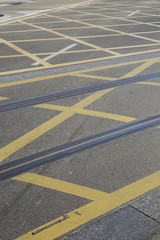 Fototapeta premium Tram Track on Street in Saragossa
