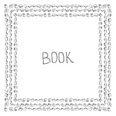 Book doodle frame
