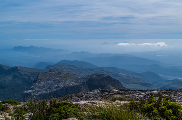 Fototapeta na wymiar Beautiful panorama from the GR 221 Tramuntana mountains, Mallorca, Spain