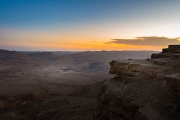 Fototapeta na wymiar Visit to Makhtesh Ramon