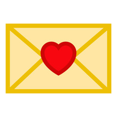 Icono plano sobre cerrado beis con corazon en fondo blanco