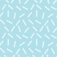 Abstract geometric blue deco art memphis fashion pattern