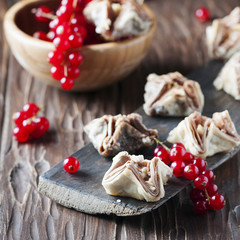Egyptian baklava with red currant