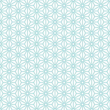 Retro Seamless Pattern Starflowers Turquoise