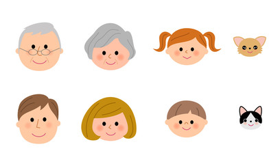 三世代家族　笑顔