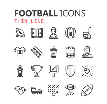 Stylized American Football logo vector icon