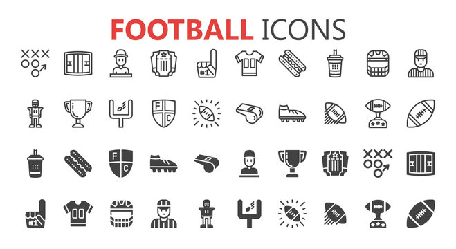 Stylized American Football logo vector icon