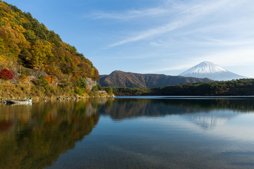Fototapeta na wymiar Fujisan and Lake saiko