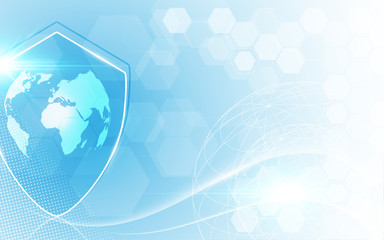 global data security technology innovative telecoms communication concept background