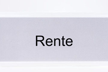 Aktenordner Aufschrift Rente