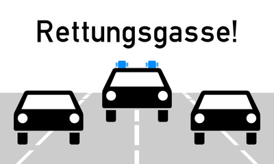 symbolbild rettungsgasse I