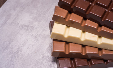 group of chocolate bars