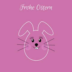 Osterhase - Frohe Ostern - Vektor Grafik