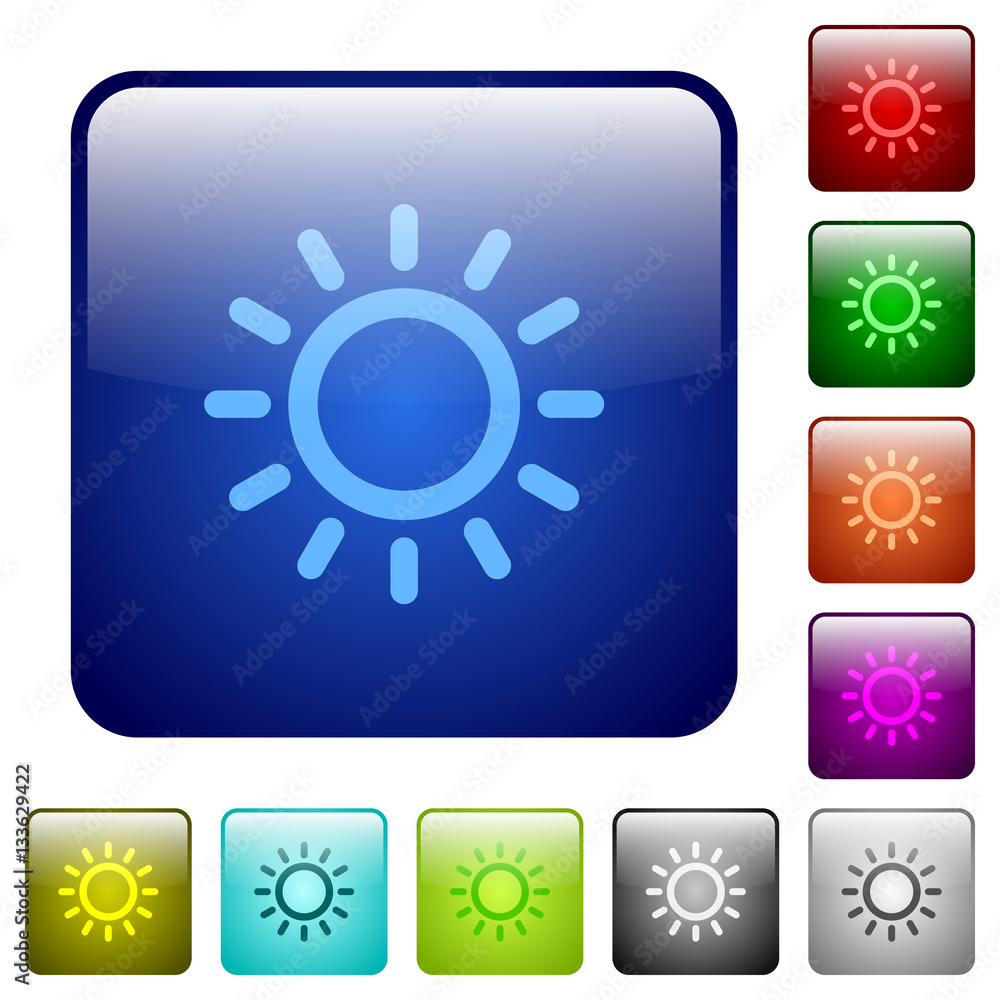 Poster brightness control color square buttons
