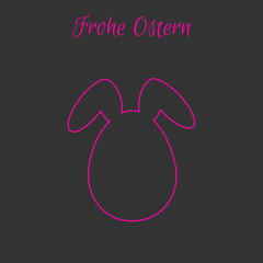 Osterhase - Frohe Ostern - Vektor Grafik