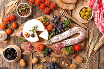 camembert and snacks