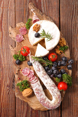 camembert and snacks