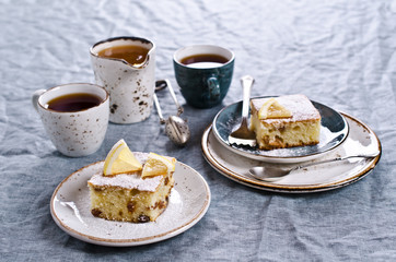 Portion of cake