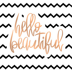 Romantic decorative poster with lettering