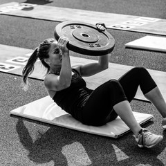 Woman on  competition