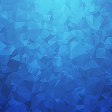Blue geometric triangular background. Abstract vector illustration
