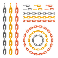 Metal chain pattern brush vector.