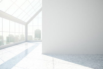 White concrete interior