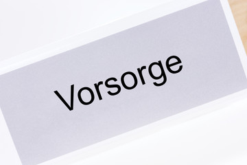 Aktenordner Aufschrift Vorsorge