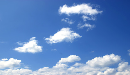 Naklejka na ściany i meble Sky, white clouds background