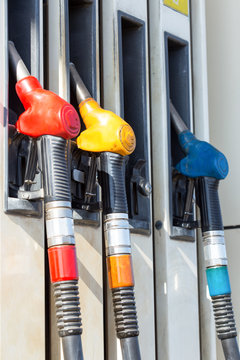 Filling gun at gas station