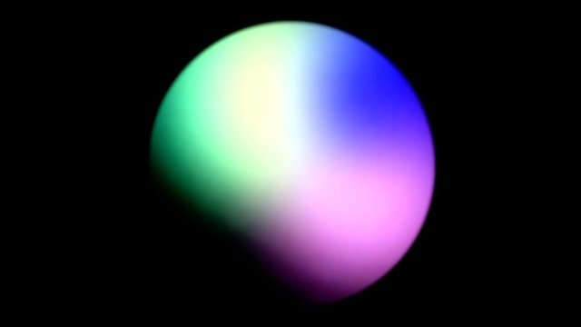A loader - spinner animation: a ball made of moving colorful fluffs. Use: fake mock video buffering, simulate Android / iPhone apps, YouTube buffering / loading.
