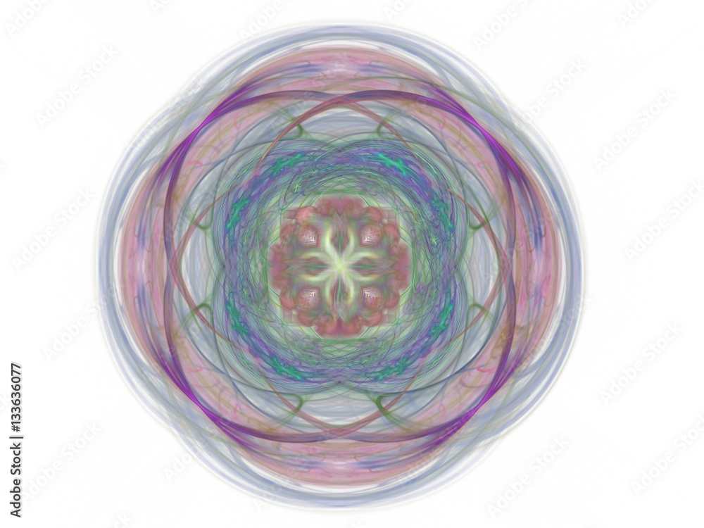 Fototapete 3d rendering with colorful abstract fractal pattern
