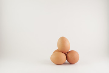 Chicken Egg on White Background