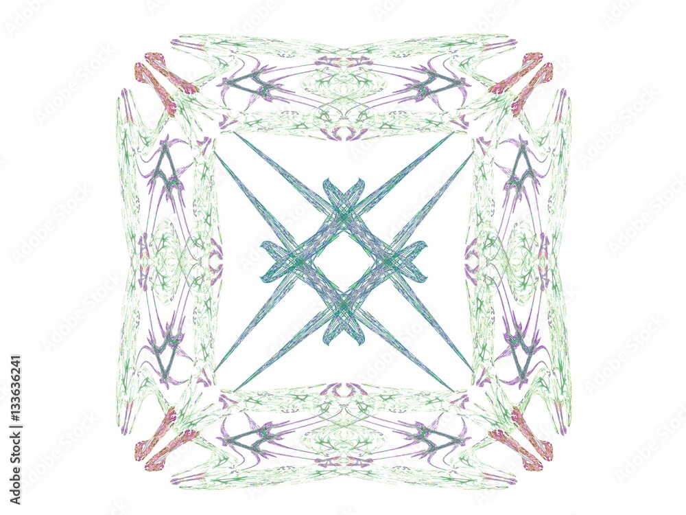 Fototapete 3d rendering with colorful abstract fractal pattern