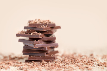 A pyramid of chocolate bars