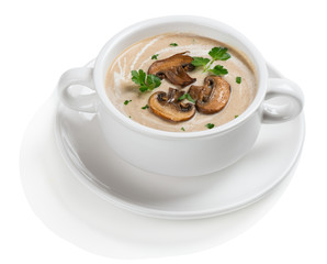 Cream soup with mushrooms