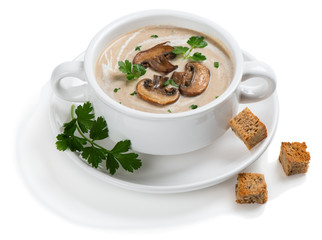  Bowl of spicy mushroom soup