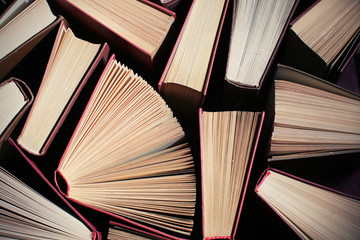 Obraz premium retro vintage books background