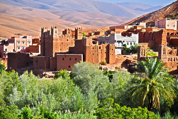 Old berber architecture near the city of Tamellalt, Morocco