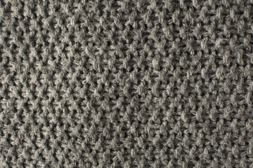 Grey knitted fabric texture