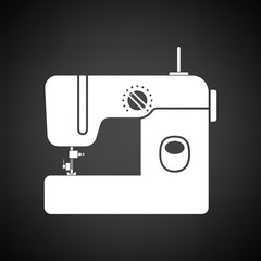 Modern sewing machine icon