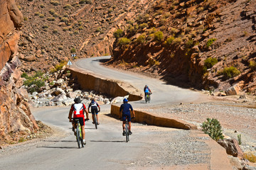 Biking in High Atlas Mountains in Morocco